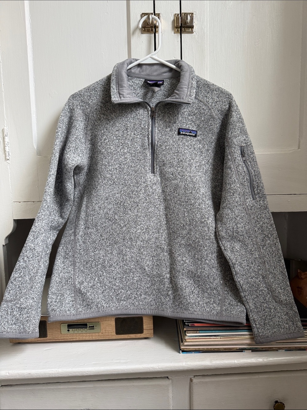 Patagonia Heather Gray Quarter-Zip Fleece Pullover